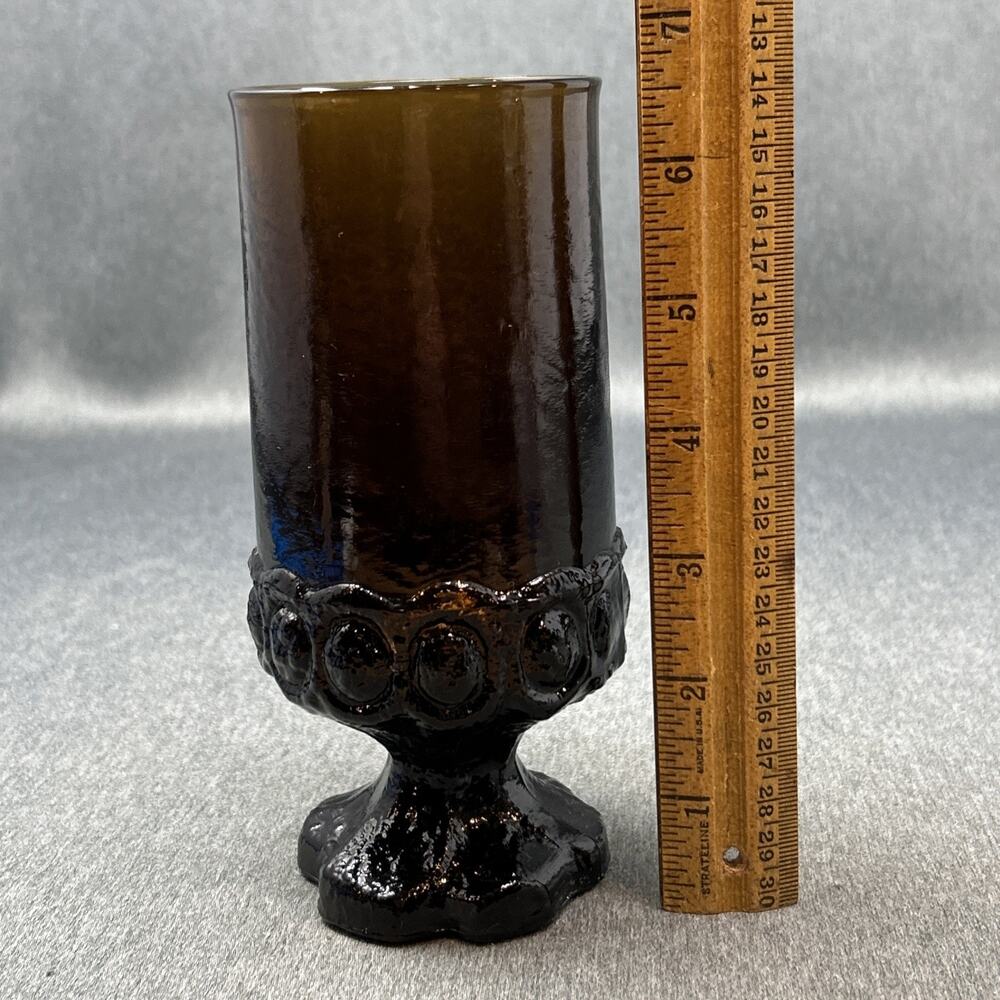 VTG Tiffin Franciscan Madeira Smoke Brown Pedestal Replacement Tumbler Goblet